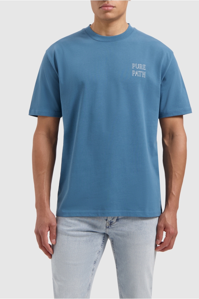 LOOSE FIT CREWNECK SS TSHIRTS 25010111 MID BLUE